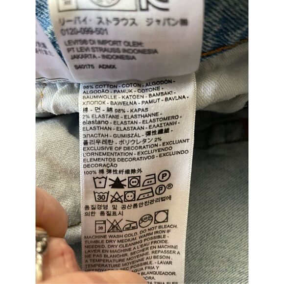 Levi's 501 Men's Blue Light Wash Distressed Straight Denim Jeans Size 32×30 - Picture 9 of 11